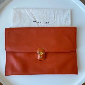 Vintage Orange Balenciaga Clutch